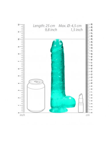 Dildo Semi R Aliste Cm Crystal Clear Real Rock Diff Rents Coloris